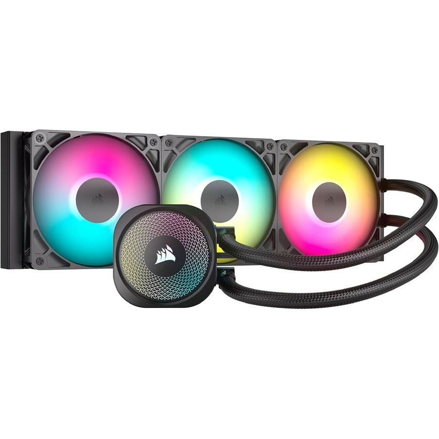CORSAIR Nautilus 360 RS ARGB Liquid CPU Cooler – 360mm AIO – Low-Noise – Direct Motherboard Connection – Daisy-Chain – Intel LGA 1851/1700, AMD AM5/AM4 – 3X RS120 ARGB Fans Included – Black - CW-9060093-WW - PakByte  