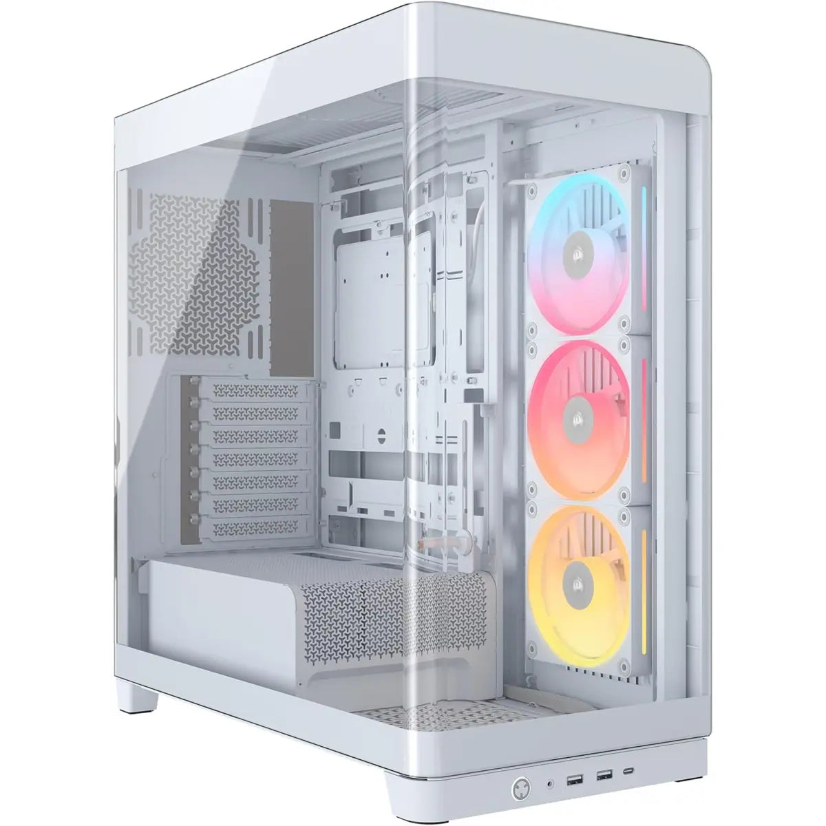 Corsair Frame 4500X LX-R RGB iCUE Link Panoramic Glass Mid-Tower PC Case - White