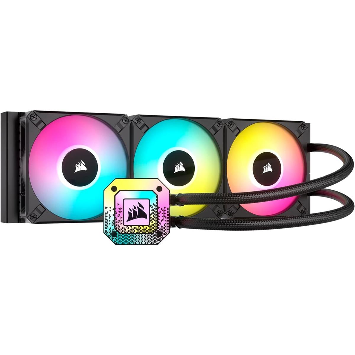 Corsair iCUE H150i Elite Capellix XT ARGB AIO 360mm Liquid CPU Cooler - Black - PakByte  