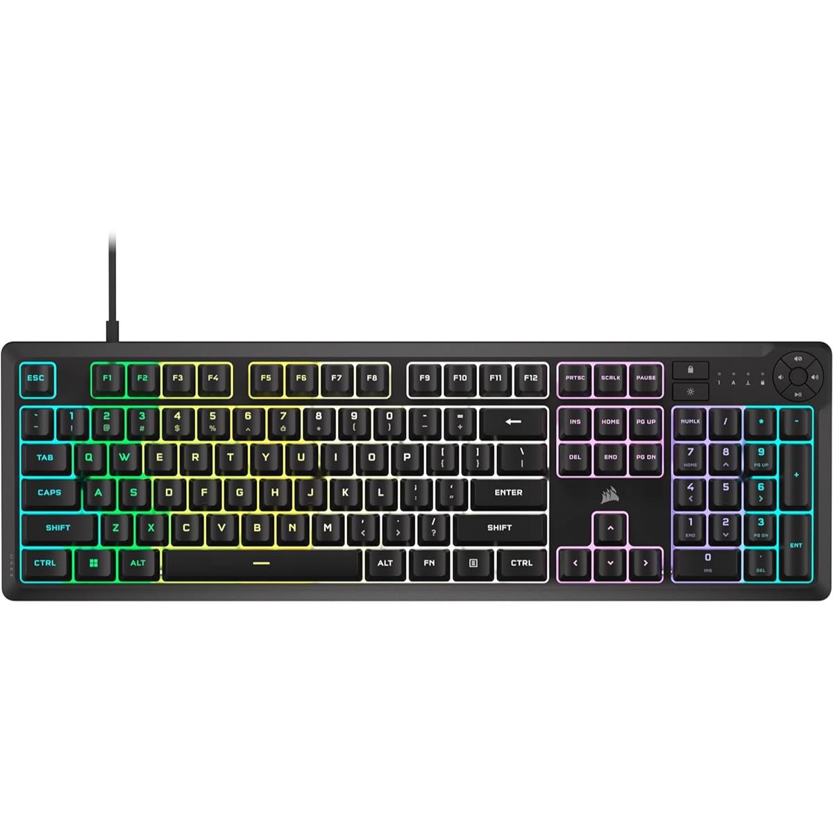 Corsair K55 Core RGB Gaming Keyboard - Black - PakByte Computers 