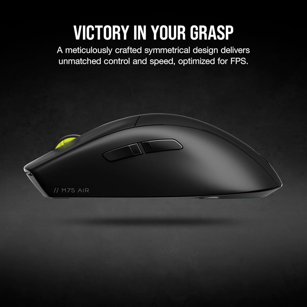 Corsair M75 AIR Wireless Ultra Lightweight Gaming Mouse, 2.4GHz & Bluetooth, 26,000 DPI, Up to 100hrs Battery, iCUE Compatible – Black - PakByte  
