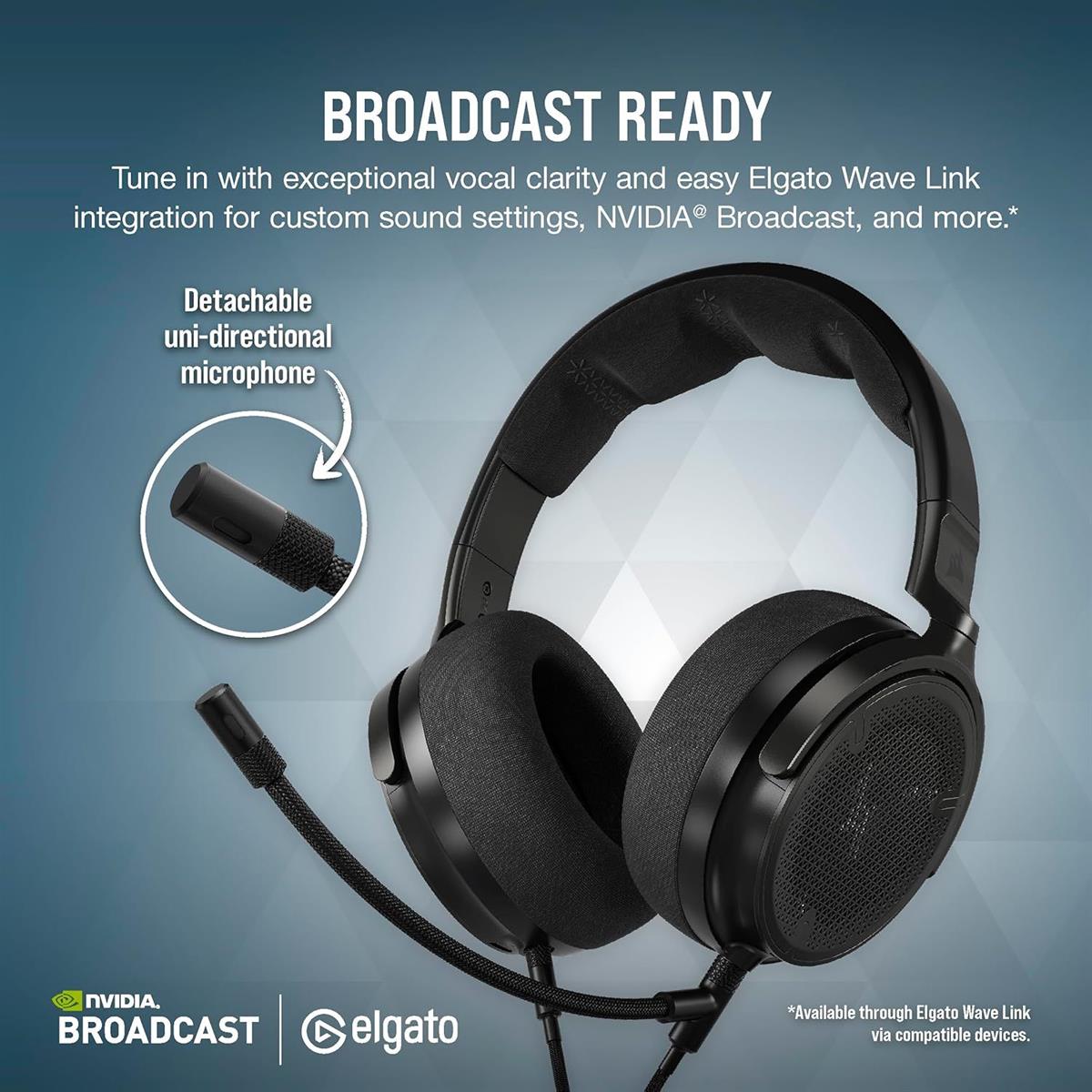 Corsair Virtuoso PRO Wired Open Back Gaming Headset, Detachable Uni-Directional Microphone, 50mm Graphene Drivers, 20Hz-40 kHz Frequency Response - Carbon - PakByte  
