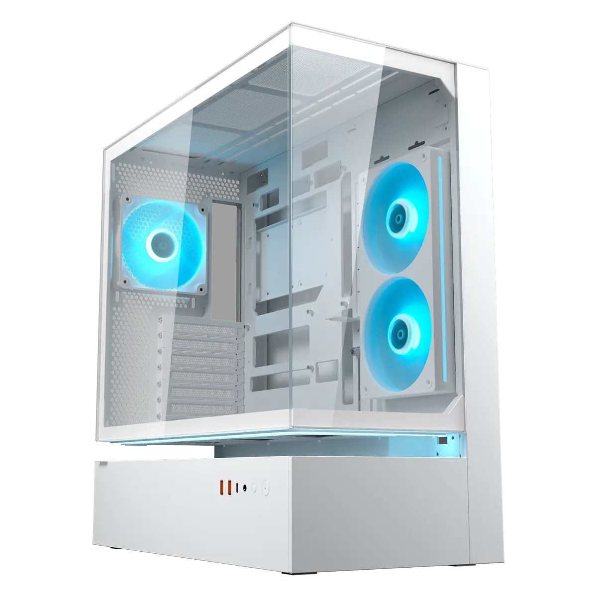 Cougar CFV235 RGB Free-Floating Mid-Tower ATX Gaming Case - White