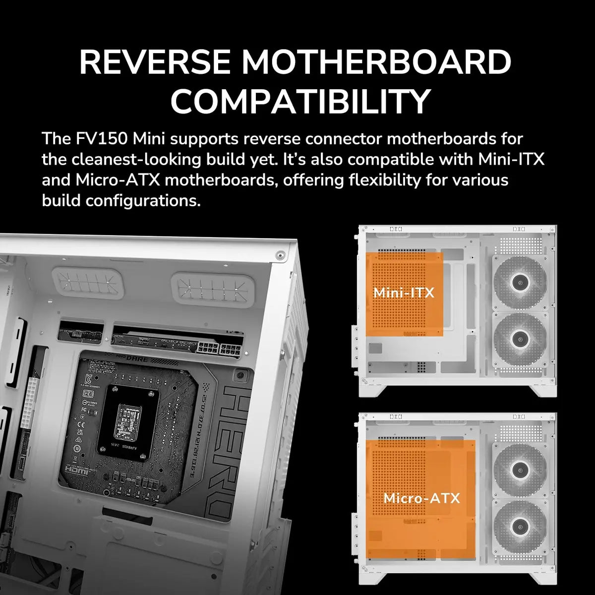 Cougar FV150 Mini RGB Mini Tower Gaming Case - White