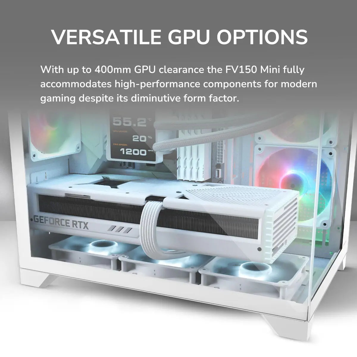 Cougar FV150 Mini RGB Mini Tower Gaming Case - White