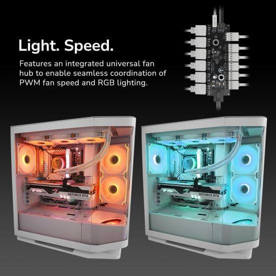 COUGAR FV270 RGB E-ATX Mid Tower PC Case – White