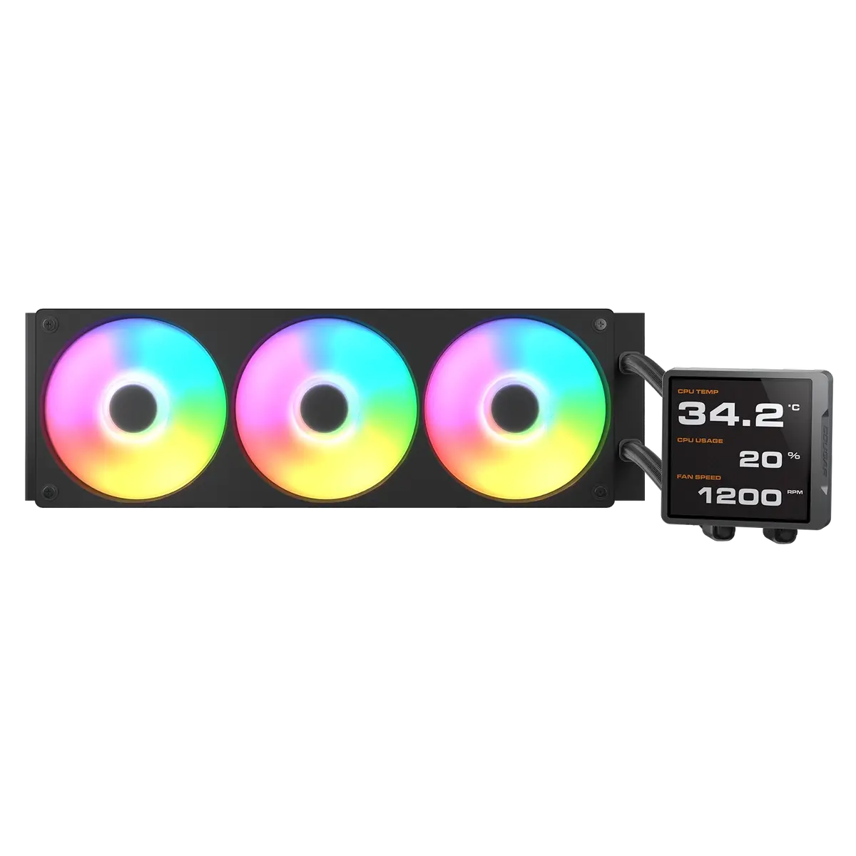 Cougar Poseidon Vistek Pro ARGB 3.95-inch IPS LCD 360mm Liquid CPU Cooler - Black