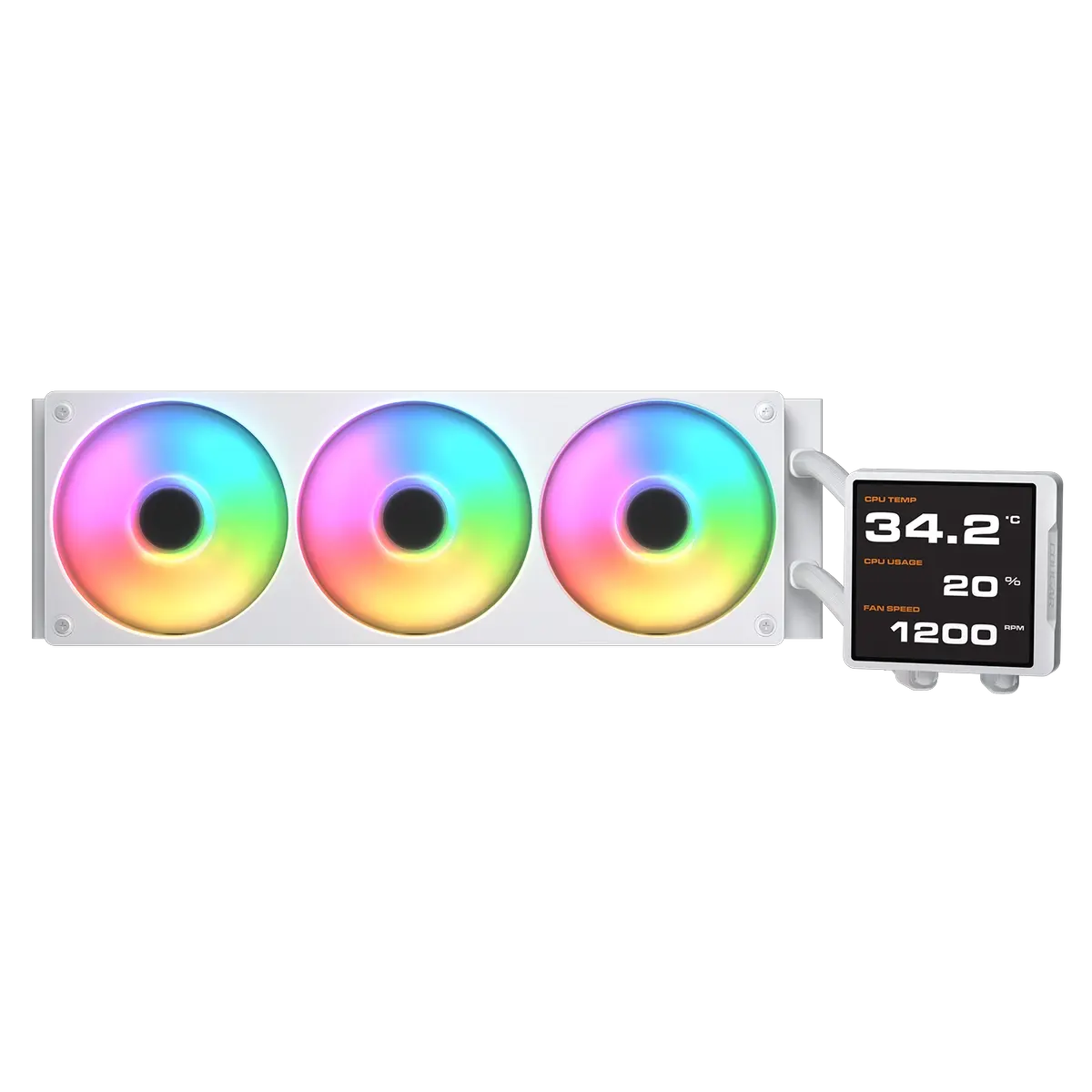 Cougar Poseidon Vistek Pro ARGB 3.95-inch IPS LCD 360mm Liquid CPU Cooler - White
