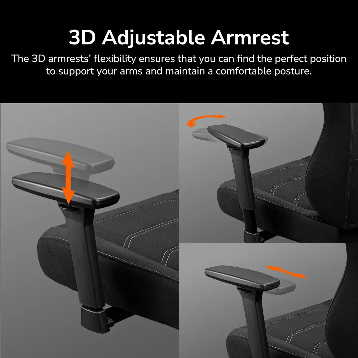 Cougar Pryme Linen Fabric, 3D Armrest, Lumbar and Head Pillow Gaming Chair - Gold F