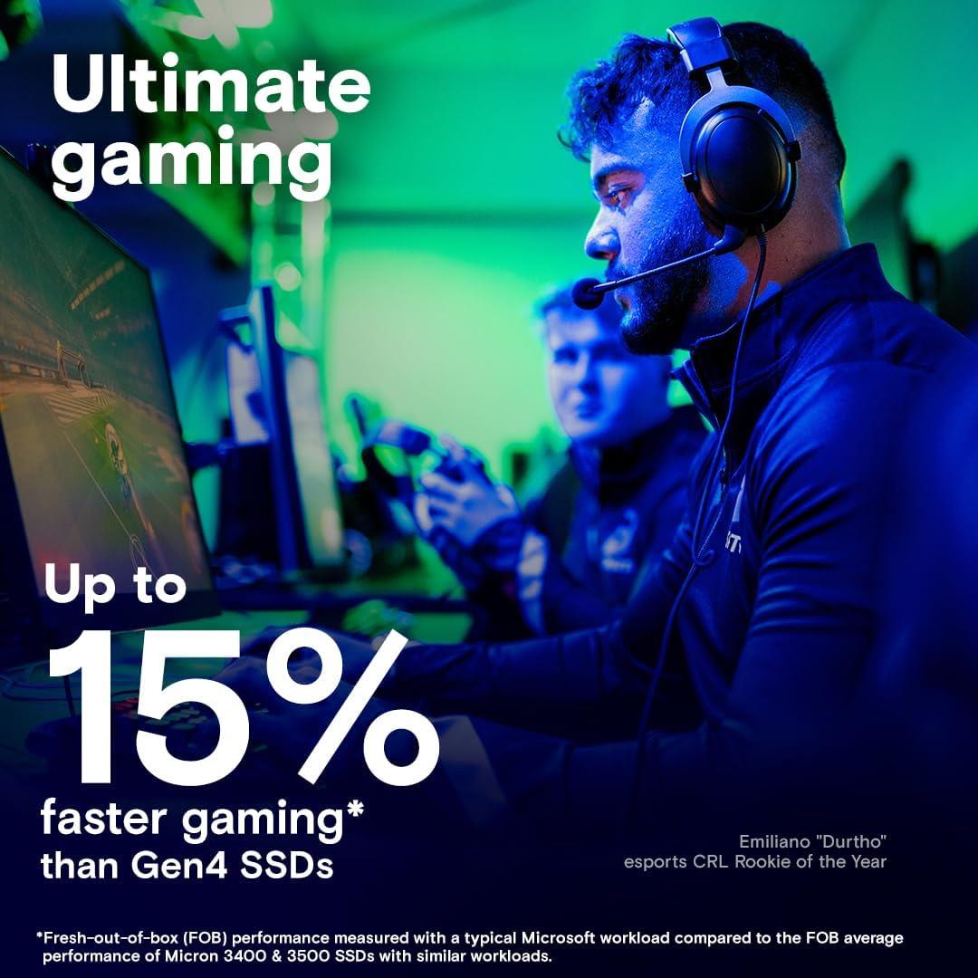 Crucial T705 4TB Gen5 M.2 NVMe SSD with Heatsink