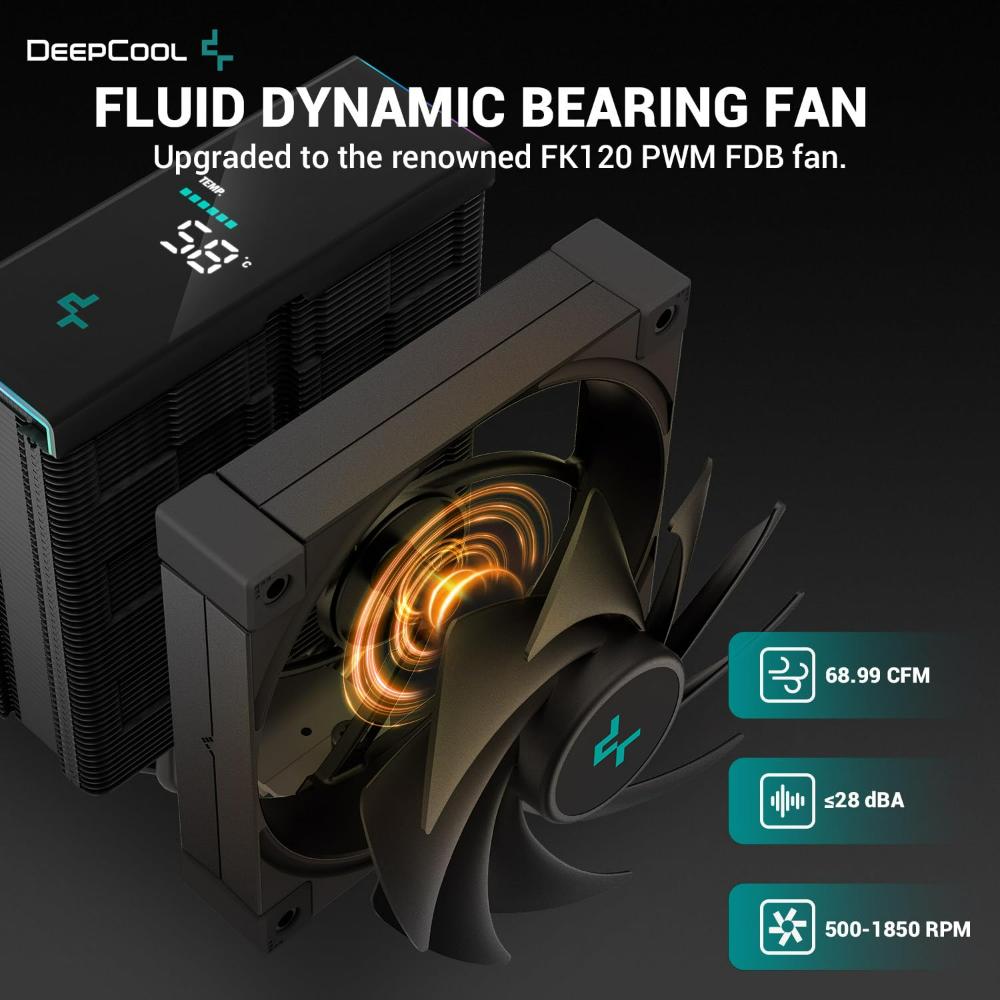 DeepCool AK400 Digital CPU Air Cooler – Black