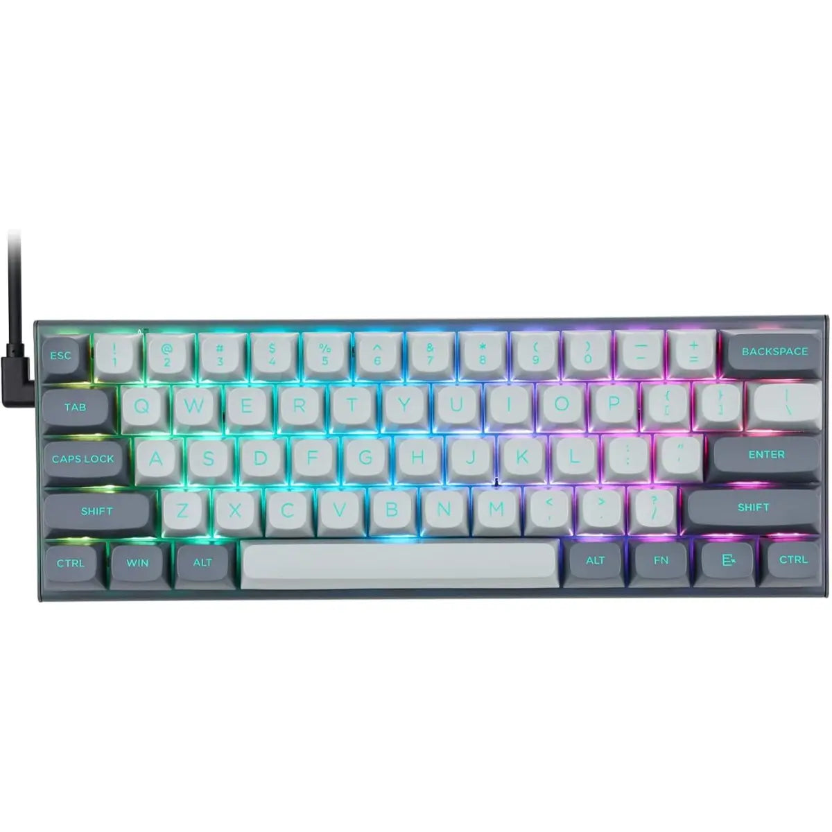 E-Yooso HZ61 Rapid Trigger RGB Backlit Gaming Keyboard - Grey