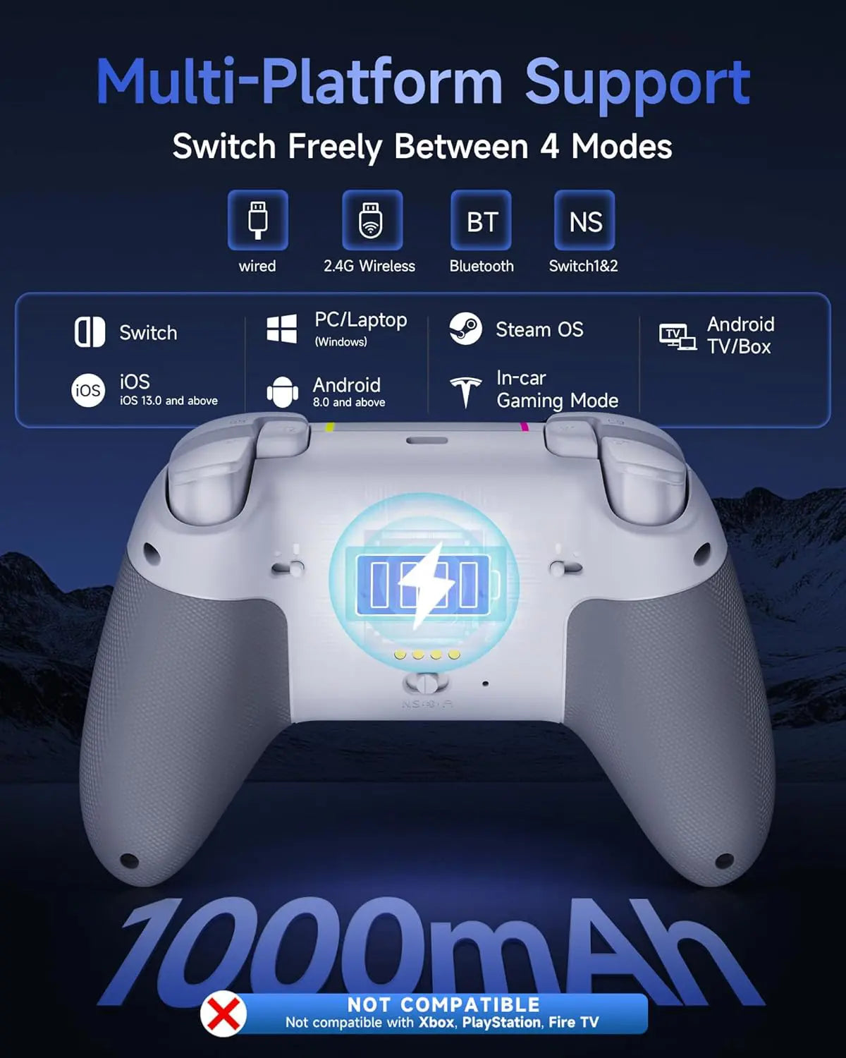 EasySMX X05 Pro Wireless PC Controller - White