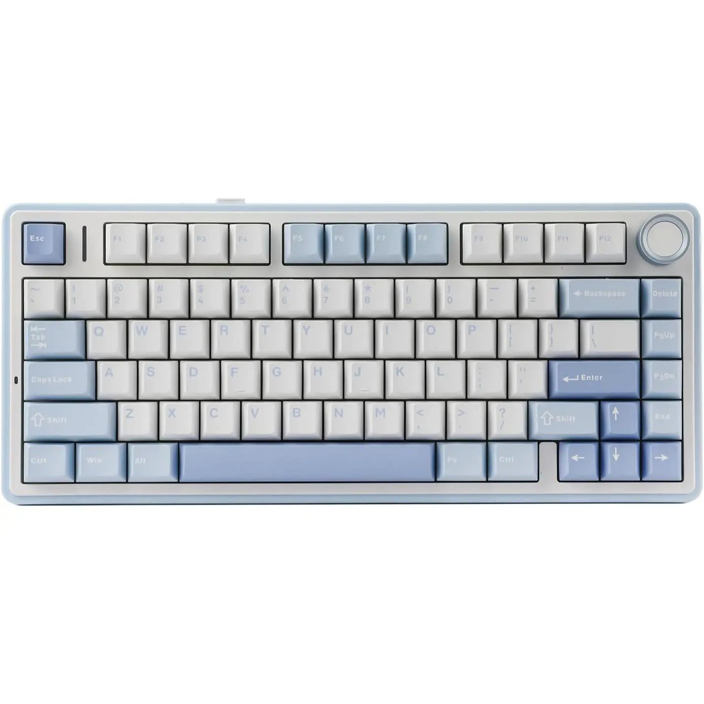 Aula F75 Gasket Wireless Hot Swappable Gaming Keyboard - Sea salt Blue Crescent Switches