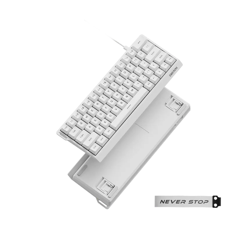 Eweadn DK63 Wireless Tri-Mode Mechanical Gaming Keyboard - White