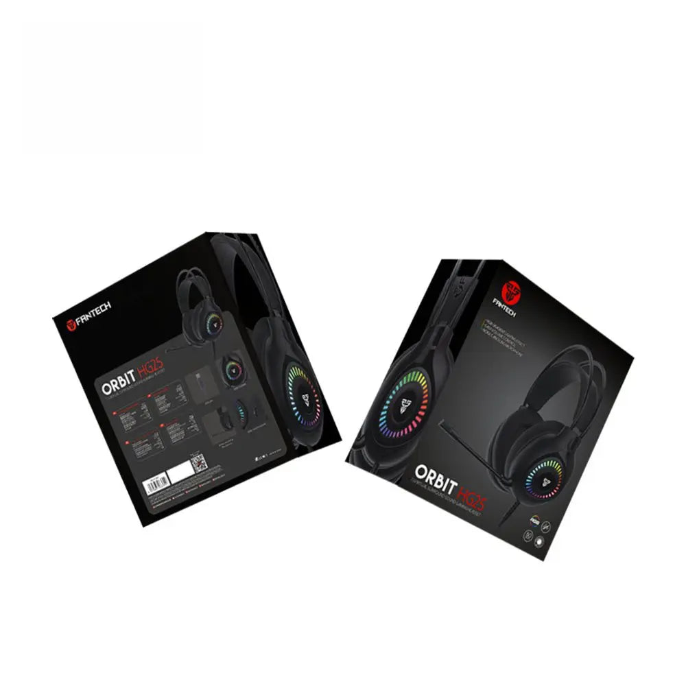 Fantech Orbit HG25 7.1 Virtual Surround Sound RGB Gaming Headset - Black