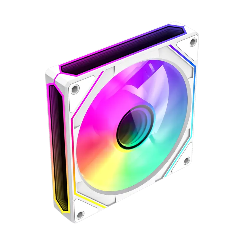 GameMax FN12A-S8I-RW Reverse 120mm Frame ARGB Fan - White