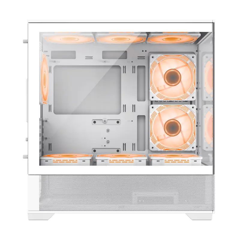 GameMax Vista MW Micro-ATX Tower PC Gaming Case - White