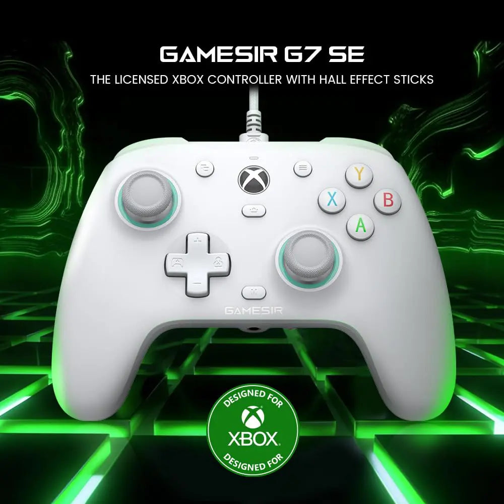 GameSir G7 SE Wired Controller 3.5mm Audio Jack - White