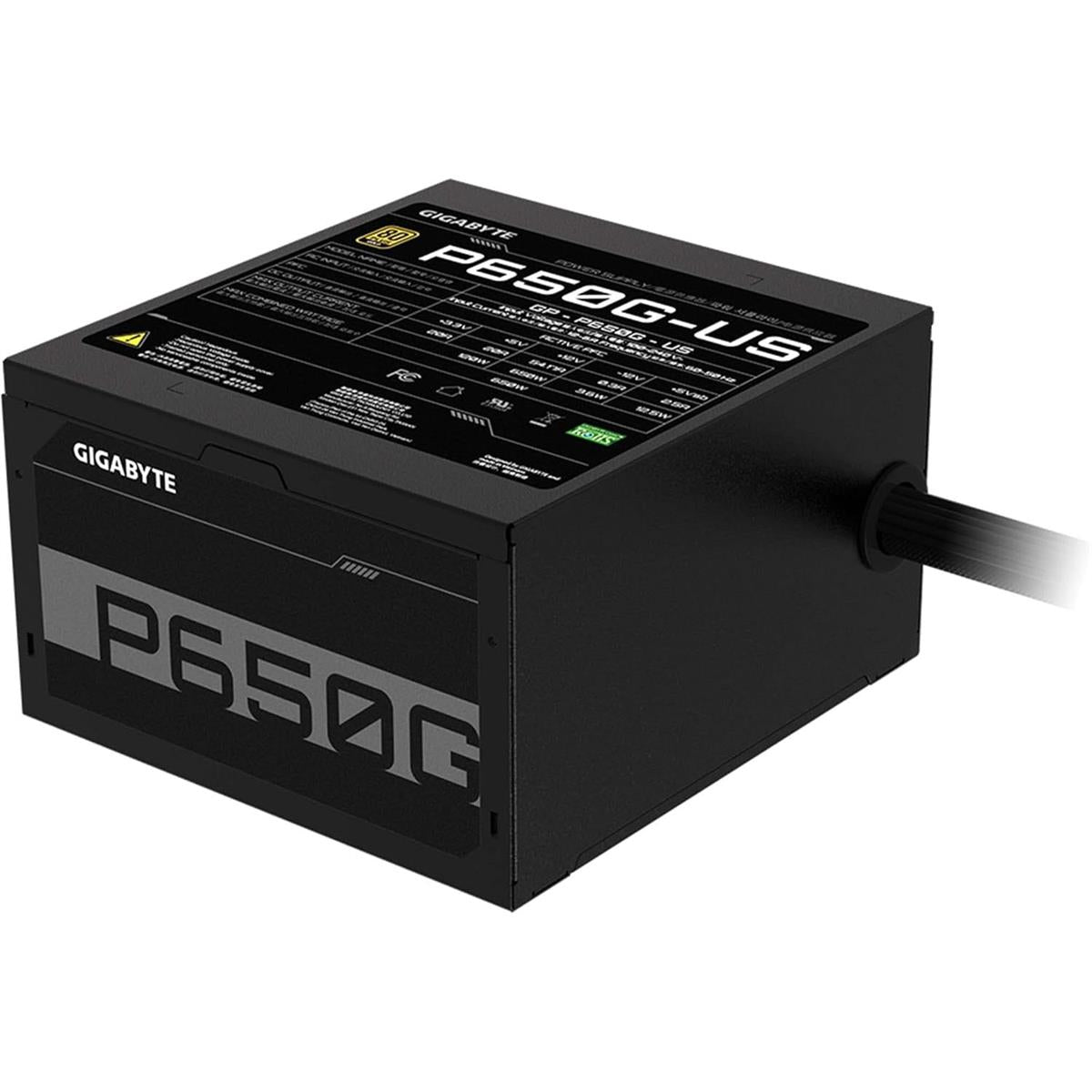Gigabyte GP-P650G 650W 80 Plus Gold Certified Power Supply - PakByte Computers  