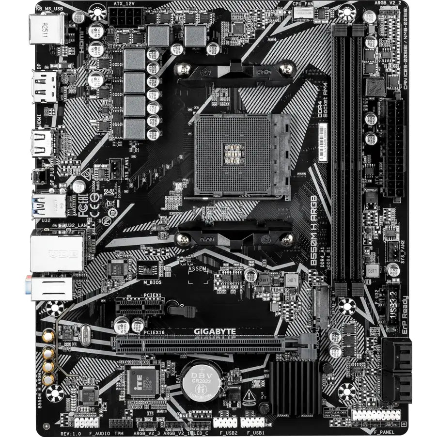 Gigabyte B550M H ARGB DDR4 AMD AM4 microATX Motherboard