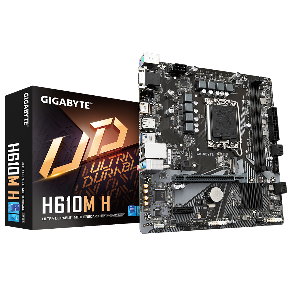 Gigabyte H610M H V2 DDR5 Intel 12/13/14th Gen microATX Motherboard