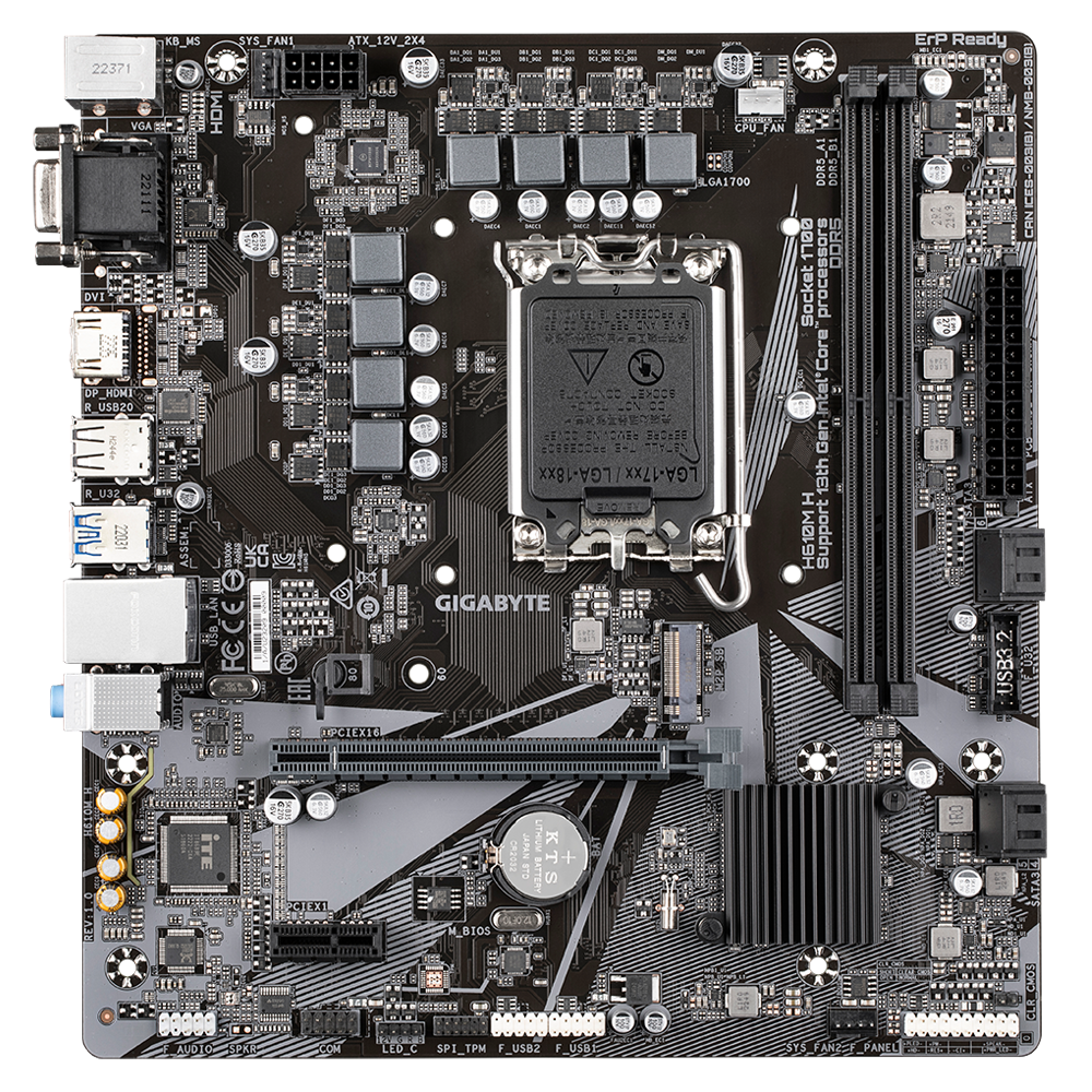 Gigabyte H610M H  V2 DDR5 Intel 12/13/14th Gen microATX Motherboard - PakByte Computers  