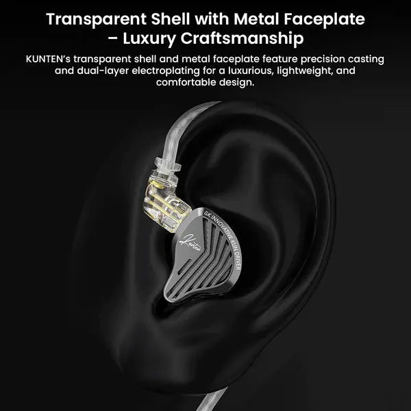 GK Kunten Dynamic Drive Type-C HiFi Bass Earbud Sport Music Cancelling Headsets
