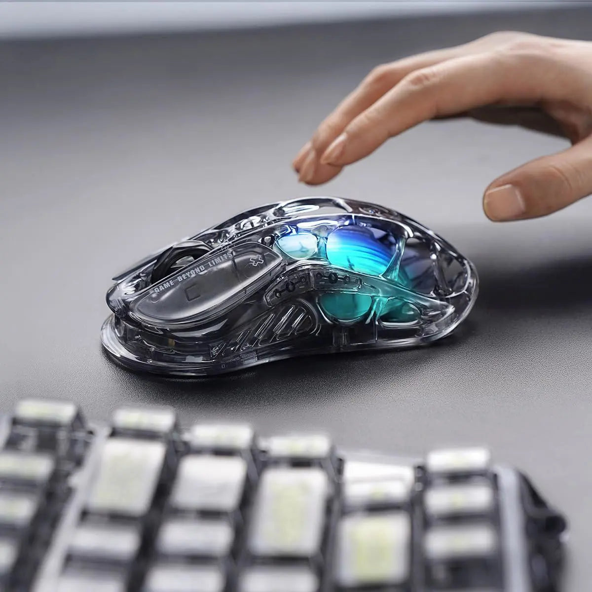 GravaStar Mercury M2 Wireless Gaming Mouse - Transparent