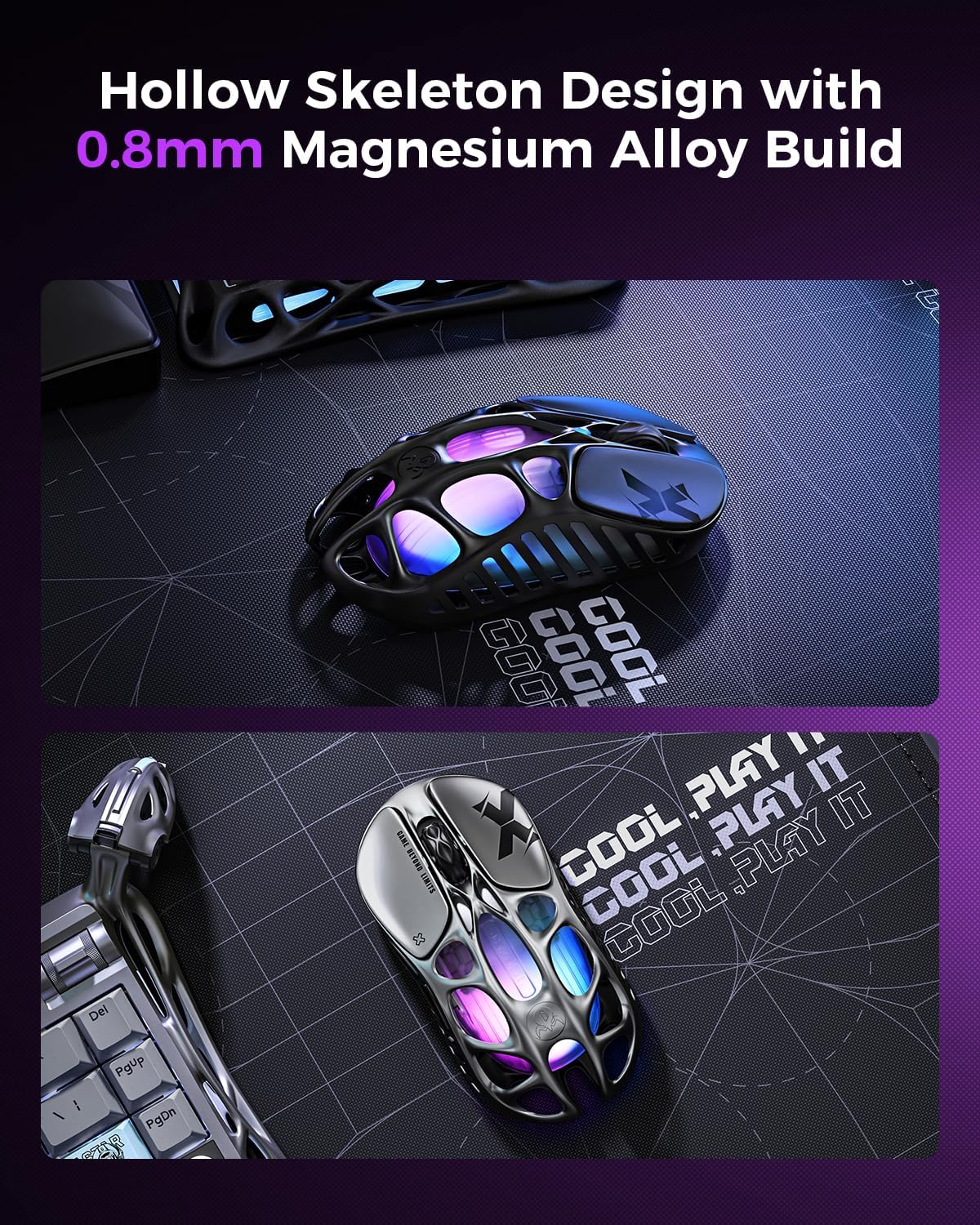 GravaStar Mercury X Wireless Gaming Mouse - Interstellar Silver