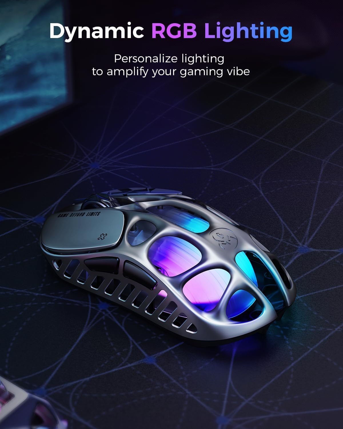GravaStar Mercury X Wireless Gaming Mouse - Interstellar Silver