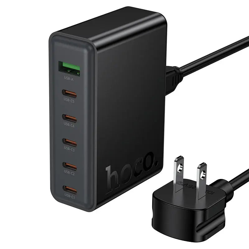 HOCO C152 – Modern PD70W 6-Port (5C1A) Desktop Charger