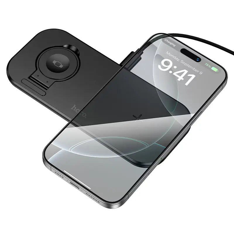 HOCO CW65 – North 3-in-1 Desktop Wireless Fast Charger - Black