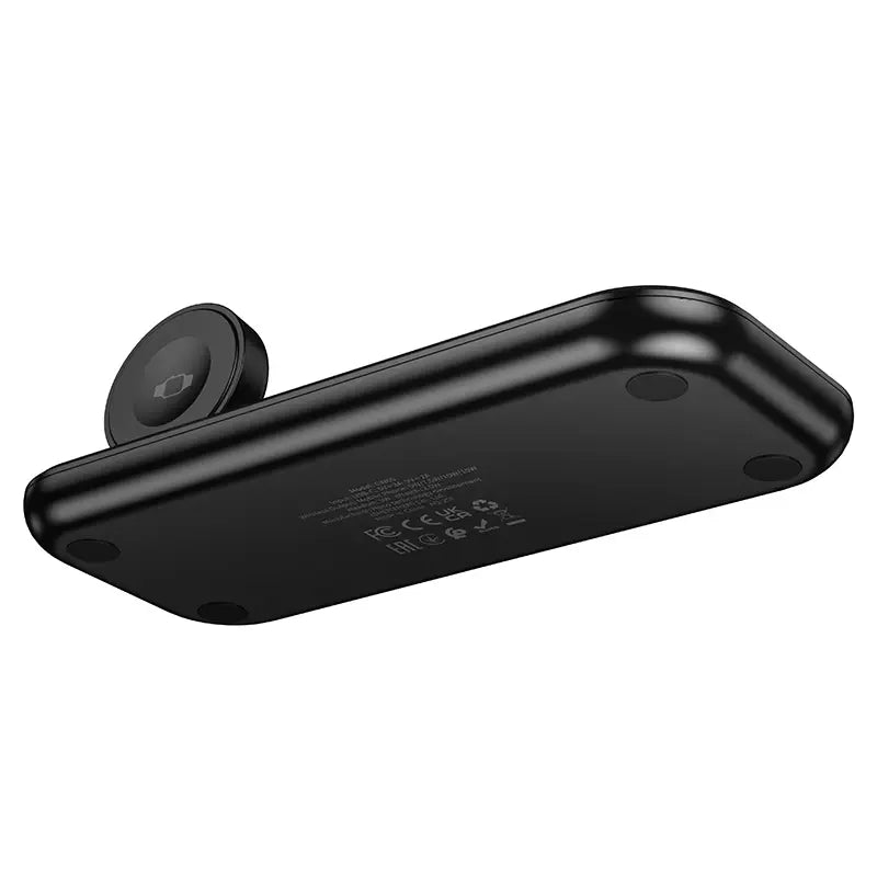 HOCO CW65 – North 3-in-1 Desktop Wireless Fast Charger - Black