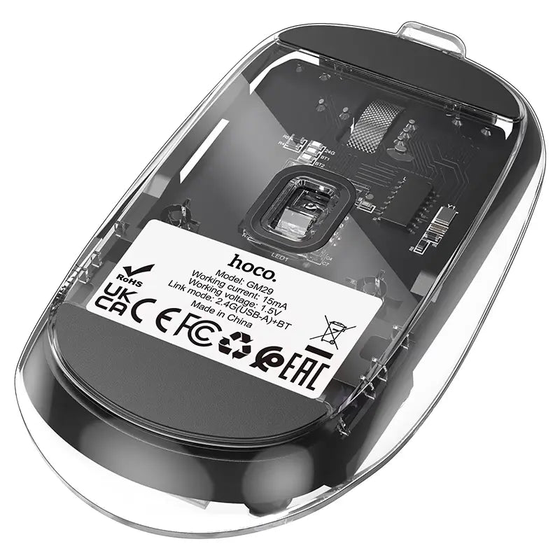 HOCO GM29 – Mysterious Dual-Mode Silent Wireless Mouse - Black