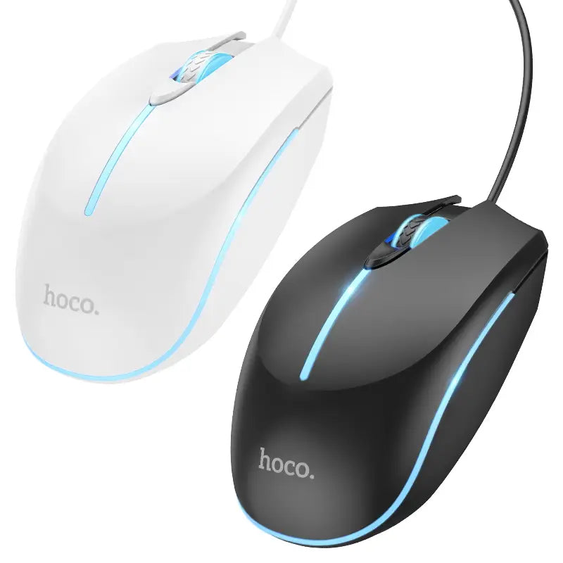 HOCO GM37 – Wonderful Gaming Luminous Wired Mouse - Black