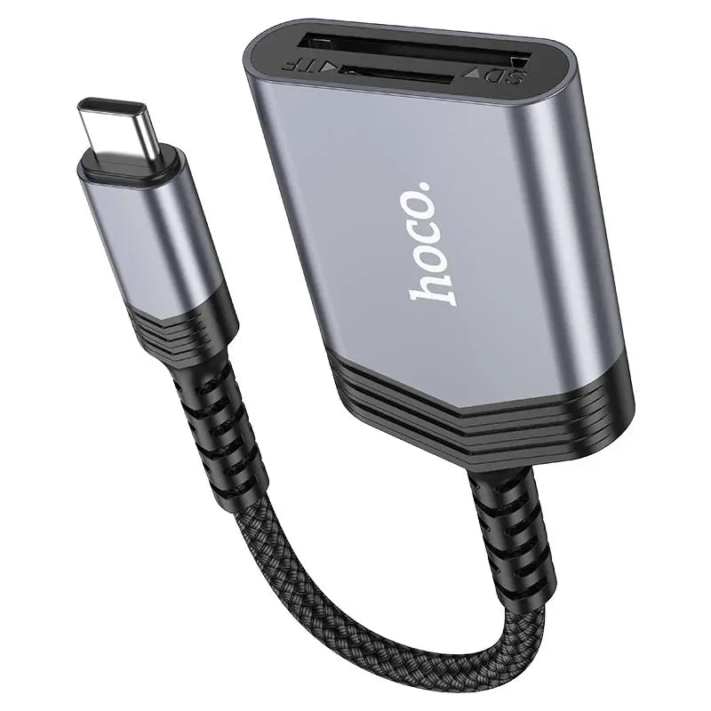 HOCO UA25 – 2-in-1 Card Reader Type-C - Silver