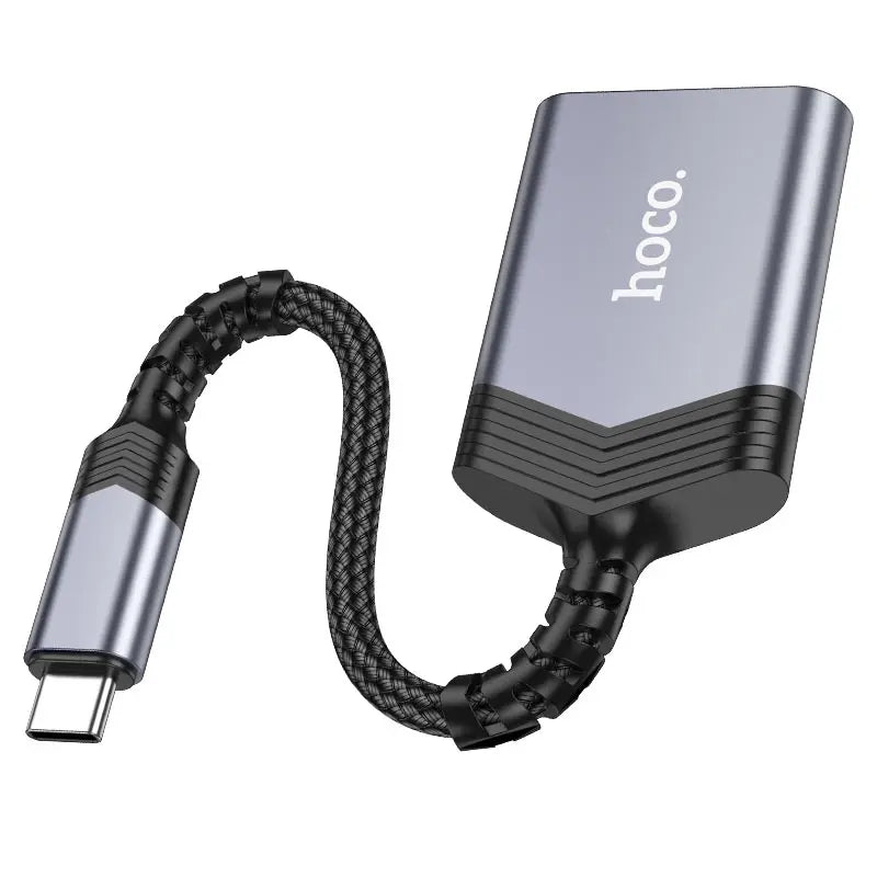 HOCO UA25 – 2-in-1 Card Reader Type-C - Silver