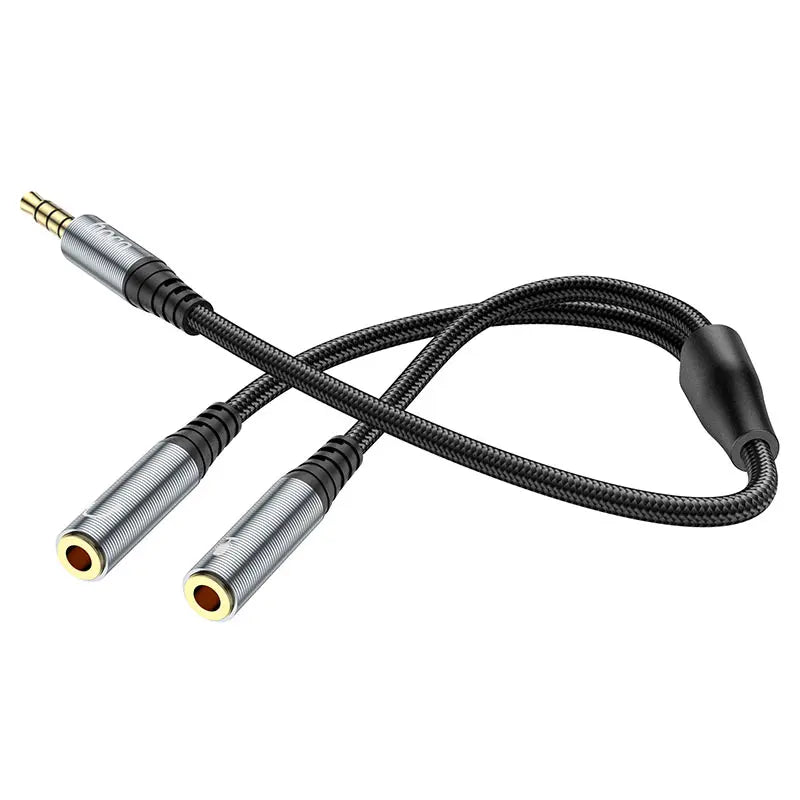 HOCO UPA21 – 2-in-1 3.5mm Headset Audio Adapter Cable (Male to 2x Female)