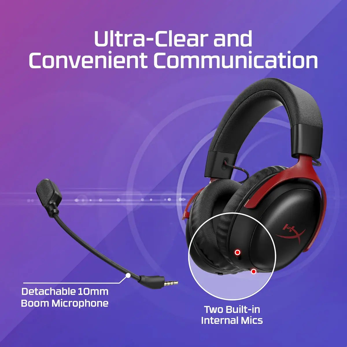 HyperX Cloud III S Wireless Gaming Headset - Black/Red