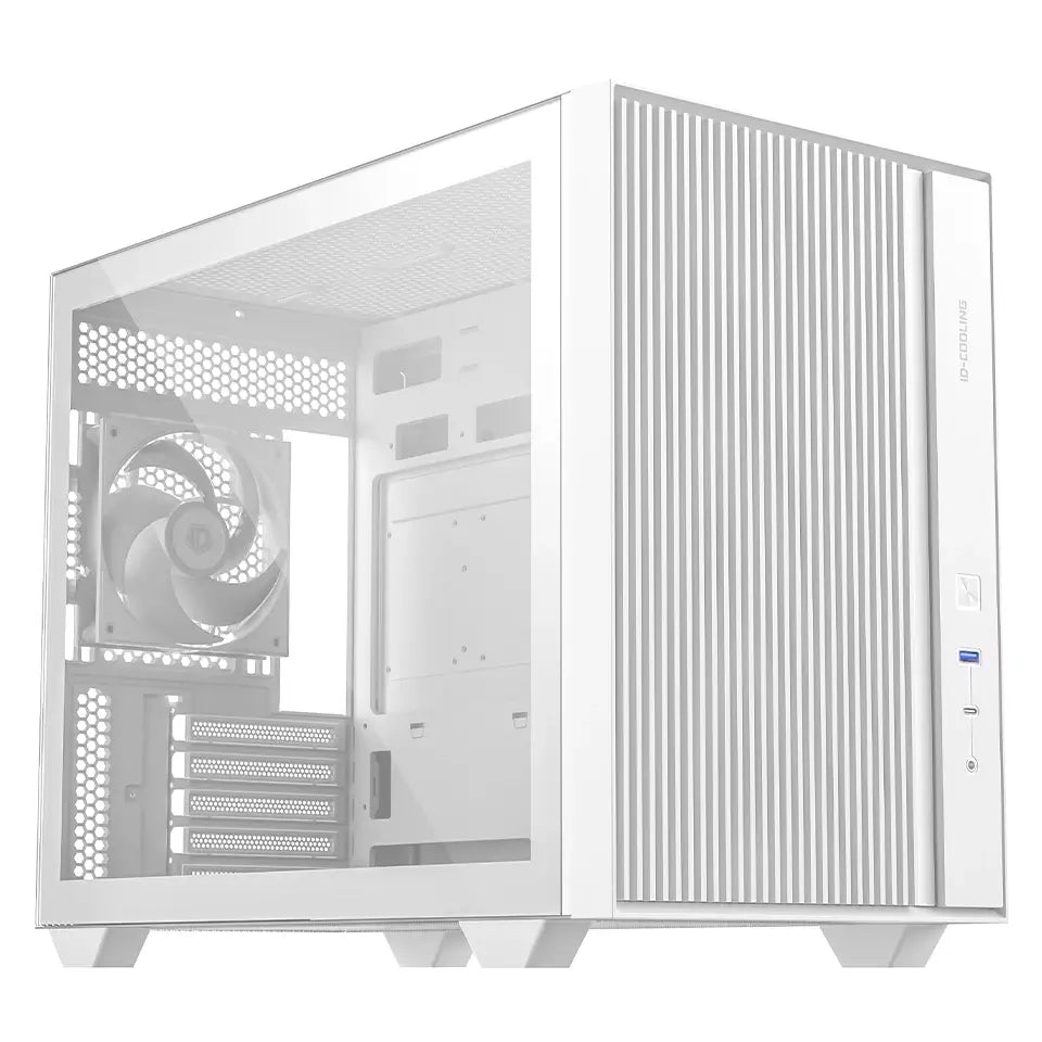 ID-Cooling View 500 ARGB Micro-ATX PC Case - White