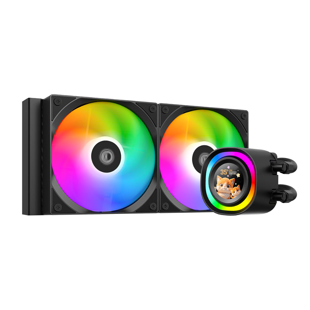ID-COOLING FX240 LCD ARGB 240mm AIO Liquid CPU Cooler - Black