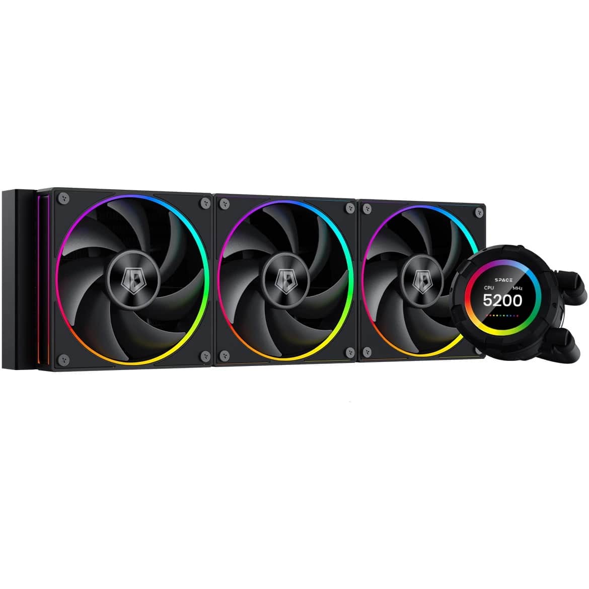 ID-COOLING SL360 CPU Liquid Cooler with LCD Display - Black
