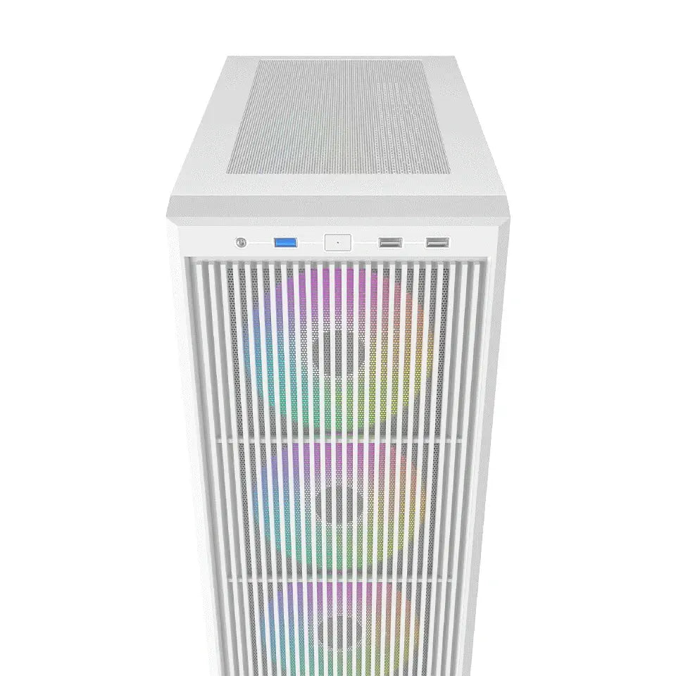 ID-Cooling Ware 310 ARGB ATX PC Case -  White