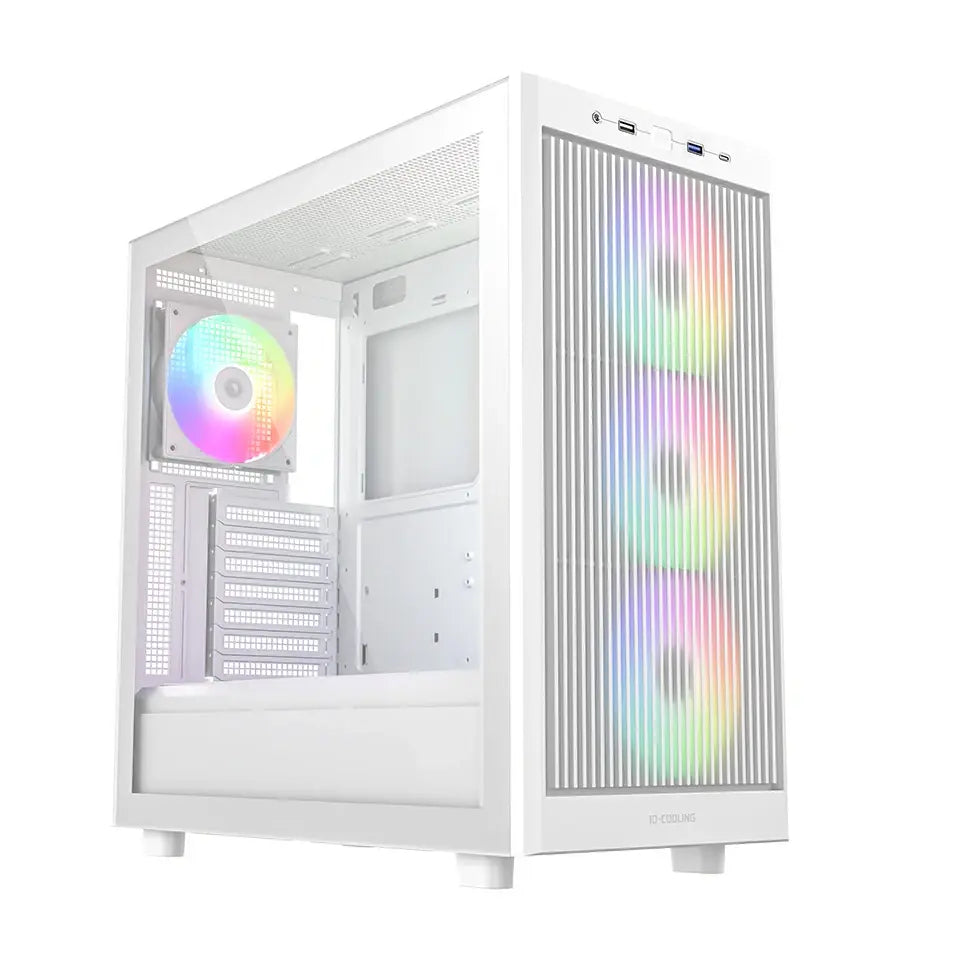 ID-Cooling Ware 510 ARGB ATX PC Case - White