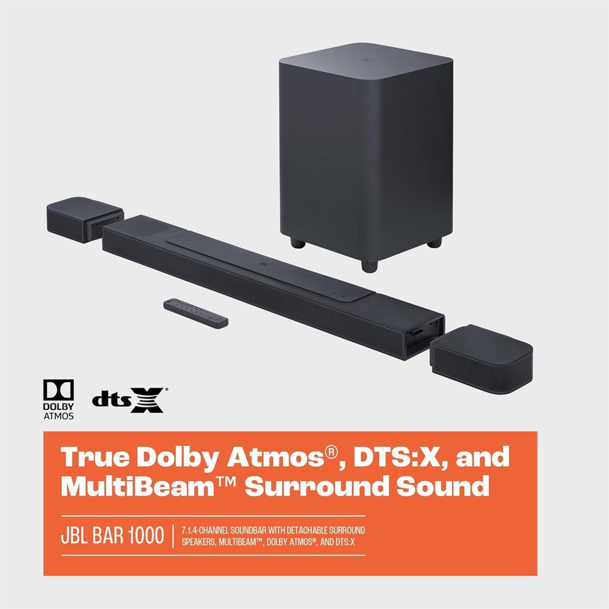 JBL Bar 1000 7.1 4-Channel Soundbar with Detachable Surround Speakers - Black - PakByte Computers  