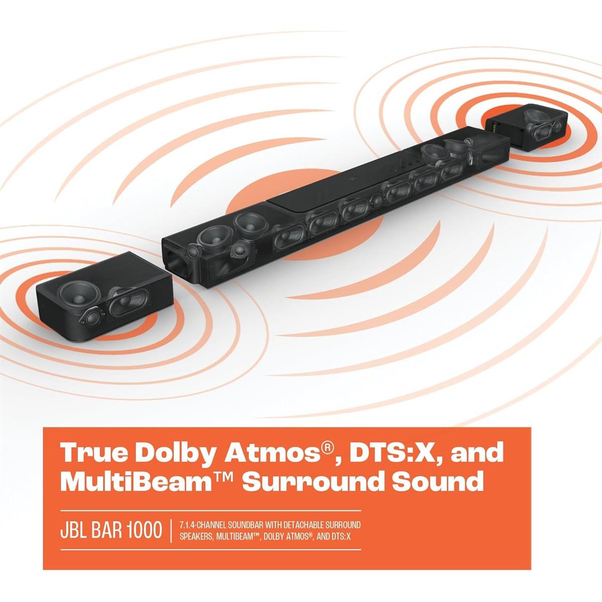 JBL Bar 1000 7.1 4-Channel Soundbar with Detachable Surround Speakers - Black - PakByte Computers  