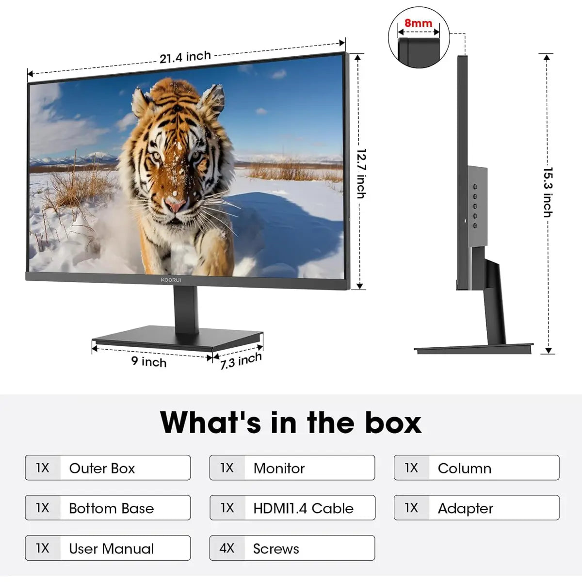 Koorui E2411H 24-inch IPS FHD 120Hz Gaming Monitor