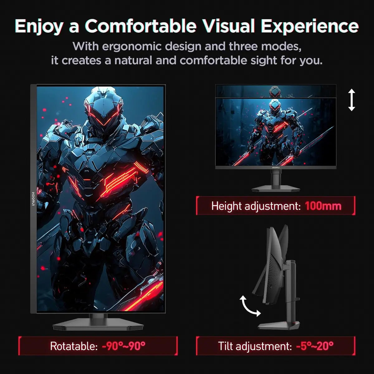 Koorui G2721E 27 Inch, 320hz, 1ms, Fast IPS, QHD 1440P Gaming Monitor