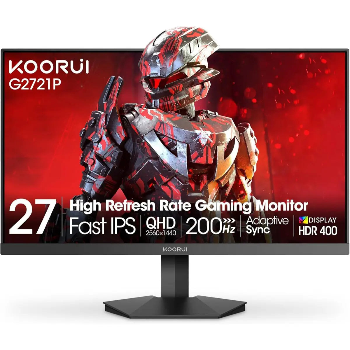 Koorui G2721P 27", 200hz, 1ms, Fast IPS, WQHD, HDR400 Gaming Monitor